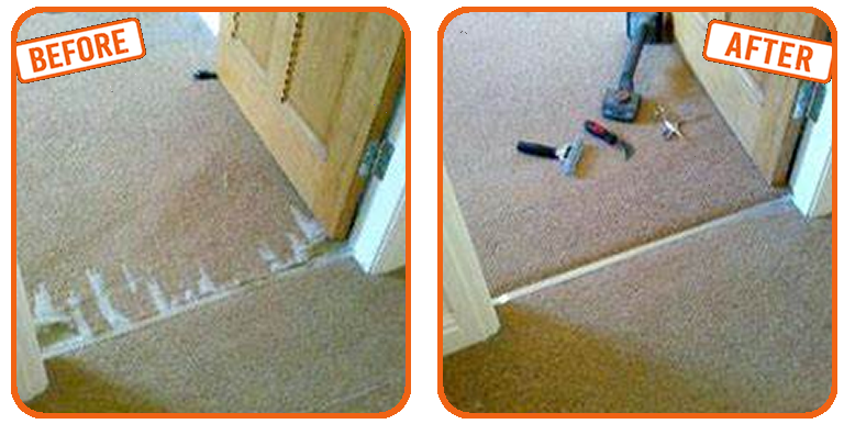 Doorway Transition Carpet Repair in Southwest Ranches